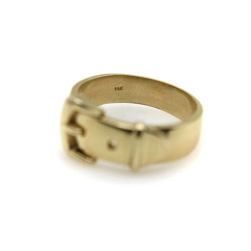 14K Gold Victorian Inspired Belt Buckle Ring Ring Kirsten's Corner 
