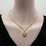 Victorian 18K Gold Diamond and Ruby Horseshoe Pendant Kirsten's Corner 