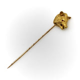 Victorian 14K Gold Wild Boar Stick Pin with Ruby Eyes jewelry Kirsten's Corner 
