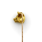Victorian 14K Gold Wild Boar Stick Pin with Ruby Eyes jewelry Kirsten's Corner 