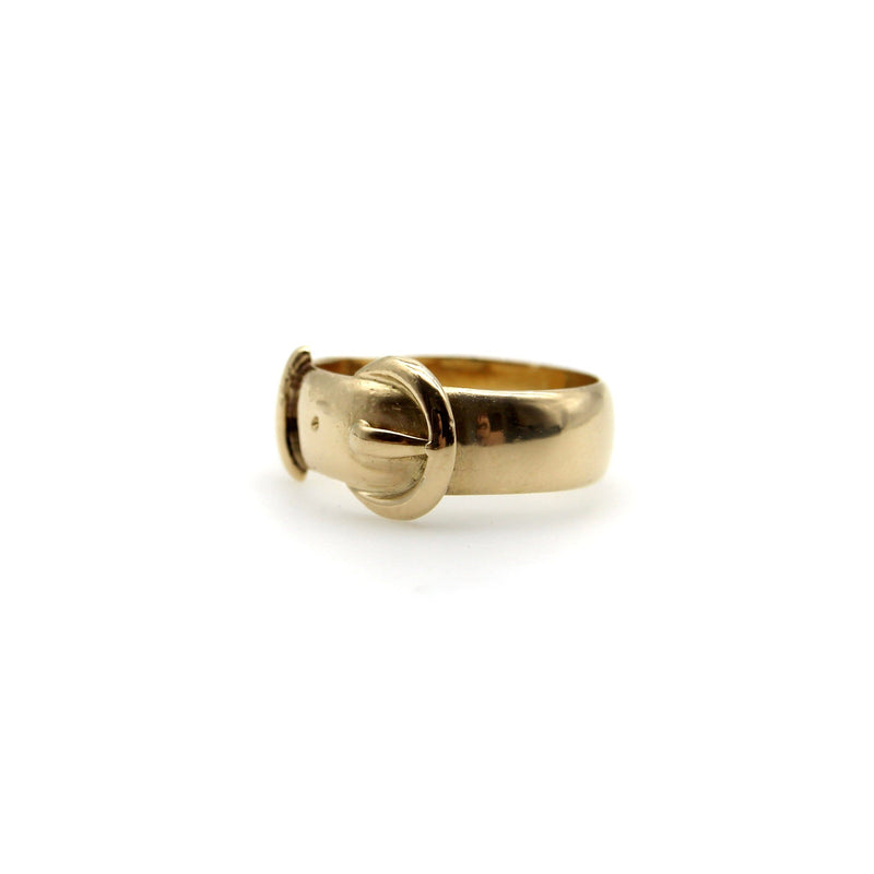 Edwardian 18K Gold Buckle Ring Ring Kirsten's Corner 