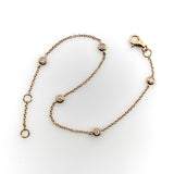 Vintage 18K Gold Diamond by the Yard Bracelet Yard 