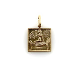14K Gold Egyptian Revival Hieroglyph Square Ingot Charm or Pendant Pendant, Charm Kirsten's Corner 