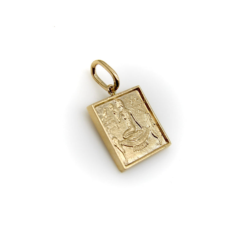 14K Gold Egyptian Revival Hieroglyph Square Ingot Charm or Pendant Pendant, Charm Kirsten's Corner 