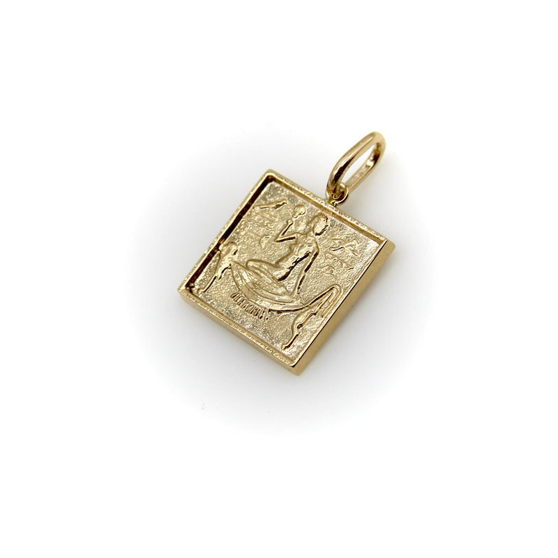 14K Gold Egyptian Revival Hieroglyph Square Ingot Charm or Pendant Pendant, Charm Kirsten's Corner 