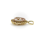 Vintage 14K Gold, Kunzite and Cognac Diamond Pendant Necklace Kirsten's Corner Jewelry 