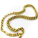 Victorian 14K Gold Pocket Watch Chain Necklace with T-Bar Chain Kirsten's Corner 