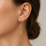 Vintage 18K Gold Tiffany & Co. Feather Drop Earrings Earrings Kirsten's Corner 
