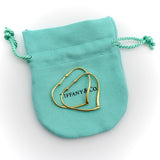 18K Gold Elsa Peretti for Tiffany & Co. Open Heart Hoop Earrings Earrings Kirsten's Corner 