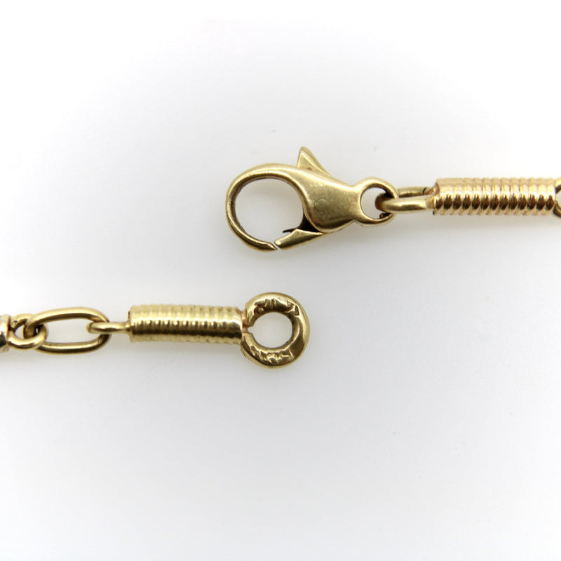 Vintage 18K Gold Handmade Spiral Bar Link Chain Chain Kirsten's Corner 