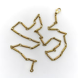 Vintage 18K Gold Handmade Spiral Bar Link Chain Chain Kirsten's Corner 