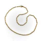 Vintage 18K Gold Handmade Spiral Bar Link Chain Chain Kirsten's Corner 
