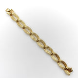 14K Gold Zelman & Friedman Vintage Textured Elongated Link Bracelet bracelet Kirsten's Corner 
