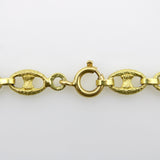 Vintage 18K Gold Textured Mariners Link Italian Chain Chain Kirsten's Corner 