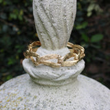 14K Gold Zelman & Friedman Vintage Textured Elongated Link Bracelet bracelet Kirsten's Corner 