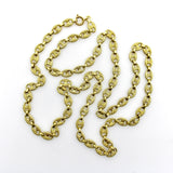 Vintage 18K Gold Textured Mariners Link Italian Chain Chain Kirsten's Corner 