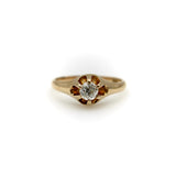 14K Gold Victorian Era Old European Cut Solitaire Ring Ring Kirsten's Corner Jewelry 