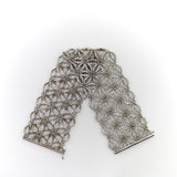 Vintage Italian Micro Diamond Pave Bracelet Woven with Repeating Star Pattern Bracelet Kirsten's Corner 
