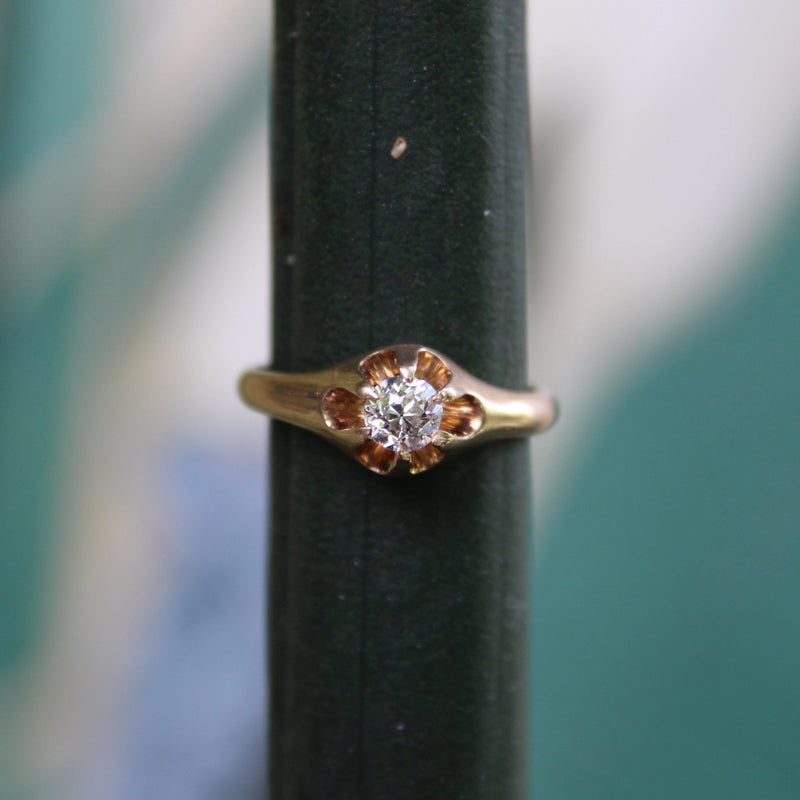 14K Gold Victorian Era Old European Cut Diamond Ring Ring Kirsten's Corner Jewelry 