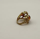 14K Gold Fire Opal Briar Patch Ring