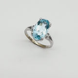 Vintage 18K Gold Amsterdam SAUER Aquamarine Ring