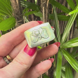Sterling Silver Georgian Rectangular Vinaigrette with Bas Relief Clover
