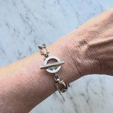 Vintage Sterling Silver Gucci Toggle Bracelet