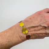 24K Gold Gurhan Lush Collection Hand-Hammered Disc Bracelet