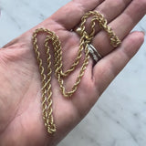 Vintage 14K Gold 18” Rope Chain