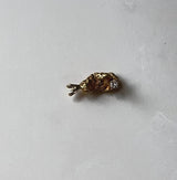 Vintage 5.5 Gram 22K Gold Nugget Charm with Diamond