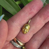 18K Gold Vintage Smiling Baby Face Charm / Pendant