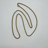 14K Gold Vintage Italian Textured Link Chain