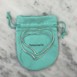 Sterling Silver Elsa Peretti for Tiffany & Co. Open Heart Hoop Earrings