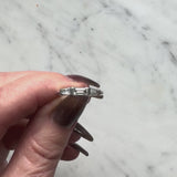 Platinum Mid-Century Modern Diamond Baguette Ring Band