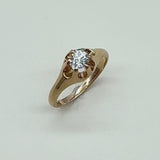 14K Gold Victorian Era Old European Cut Diamond Ring