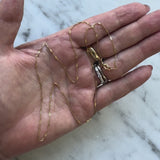 Vintage Twisted Baby Curb Link Chain in 14K Gold
