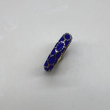 Vintage 18K Gold Tiffany & Co Blue Enamel Ring / Band