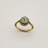 Victorian 14K Gold Egyptian Revival Scarab Swivel Ring