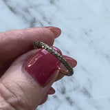 Vintage Micro Pave Cognac Diamond Eternity Band in 10K Gold with Rhodium Finish