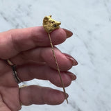 Victorian 14K Gold Wild Boar Stick Pin with Ruby Eyes