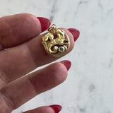 18K Gold Victorian Mythical Creature Pendant
