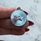 Swedish Sterling Silver Enamel Portrait of a Sighthound