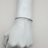 Contemporary 18K White Gold Diamond Bangle
