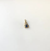 14K Gold Fly Pendant with Diamond and Sapphire