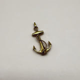 Vintage 18K Gold Anchor Pendant