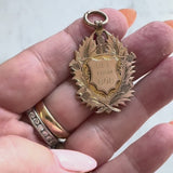 9K Gold Edwardian Scottish Pigeon Match Pendant Award Medal