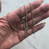 Vintage Sterling Silver Brother Wolf 34” Chain