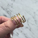 Gurhan 22K Gold Diamond Spiral Coil Ring from Rain Collection