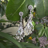 18K Gold Contemporary Quartz and Diamond Earrings