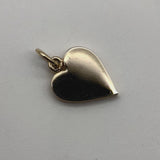 18K Gold Vintage Playing Card Heart Suit Pendant Charm